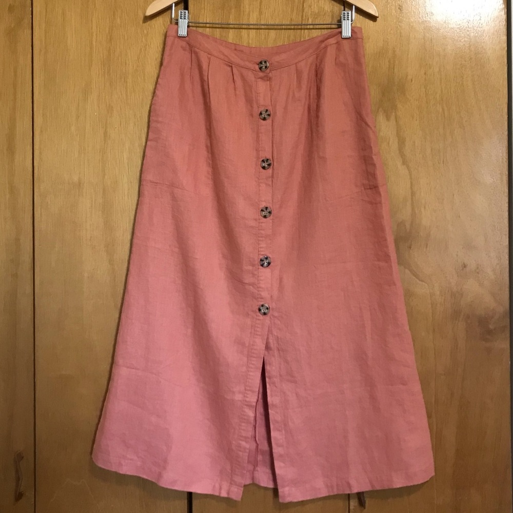 Rhythm. 100% Linen Midi Skirt